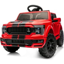 Outfunny Kids Ride on Car, Licensed Ford-Shelby F-150 24V Ride on Toy Truck for Toddlers with Remote, Trunk, 400W Motor - Red