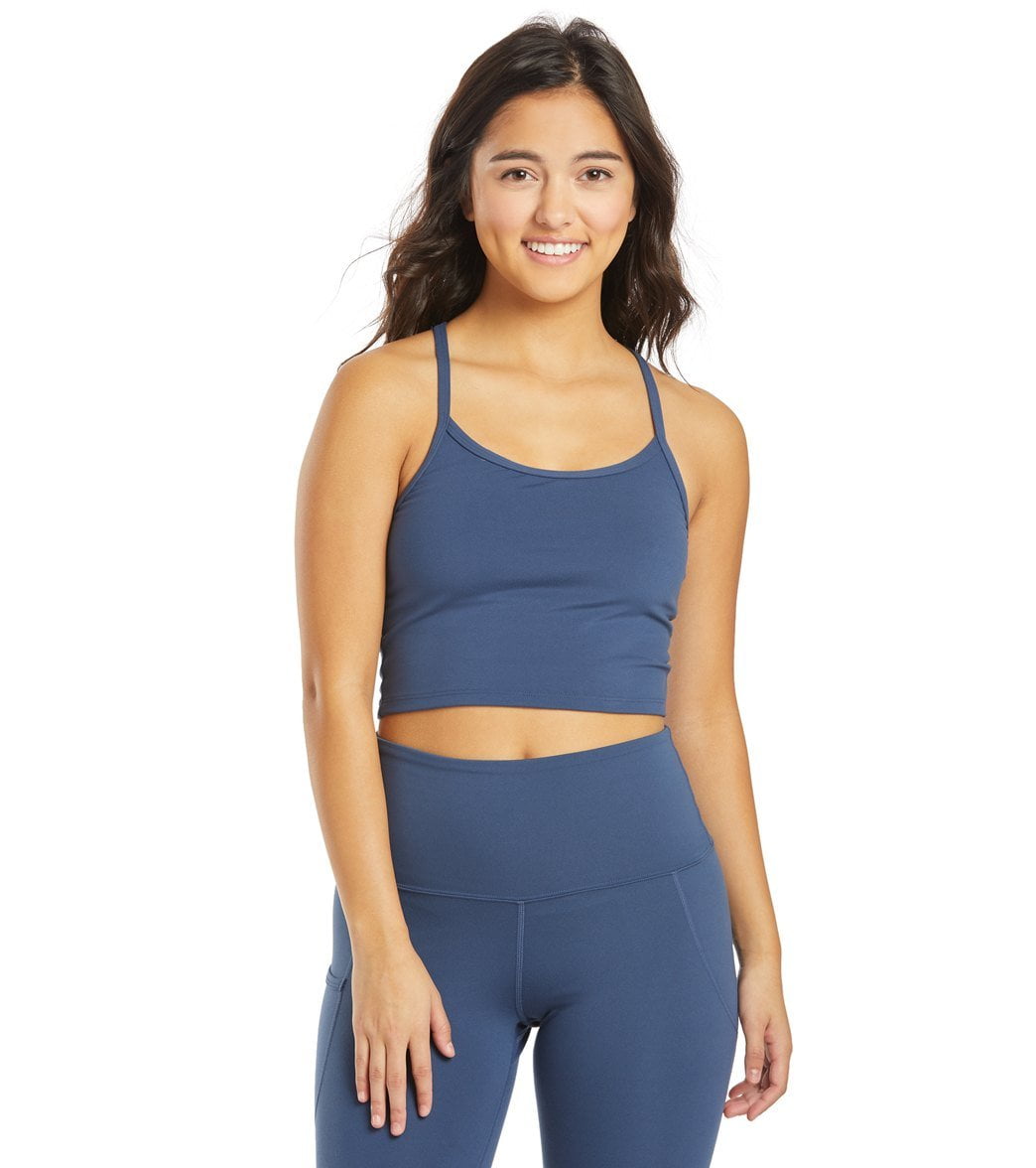 navy blue yoga top