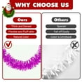 thumbnail image 2 of 3 pack 15ft Pink Festive Garland ,Christmas Tinsel Garland - 2.3in Width, Ideal for Christmas Furniture Decor, 2 of 5