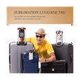 thumbnail image 3 of 8Pcs Sublimation Luggage Tags Name Tag Blank Suitcase Tags Heat Transfer Bag Tags Business ID Card Holder Travel ID Tags, 3 of 8