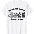 thumbnail image 1 of Support Local Street Cats T Shirt - Black - M, 1 of 2
