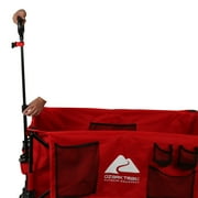 Ozark Trail Hazel Creek Extra Large Wagon with Extended Handle, Red, Outdoor, Camping, Height 50.5 inches
