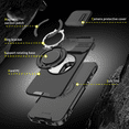thumbnail image 3 of Luxury Heavy Duty Rugged Armor Magnetic Bracket Case For iPhone 16 15 14 13 12 11 Pro Max Plus Slide Camera Protection PC Cover, 3 of 9