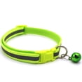 thumbnail image 3 of CHBORLESS 3 Pcs Nylon Reflective Cat Collar with Bell Adjustable Kitten Puppy Collars,Green, 3 of 7