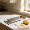 thumbnail image 5 of Cheese Grater,Stainless Steel Zester, Kitchen Flat Handheld Grater For Cheese, Chocolate, Spices, And Potato, Zucchini, Carrot, Apple, 5 of 6