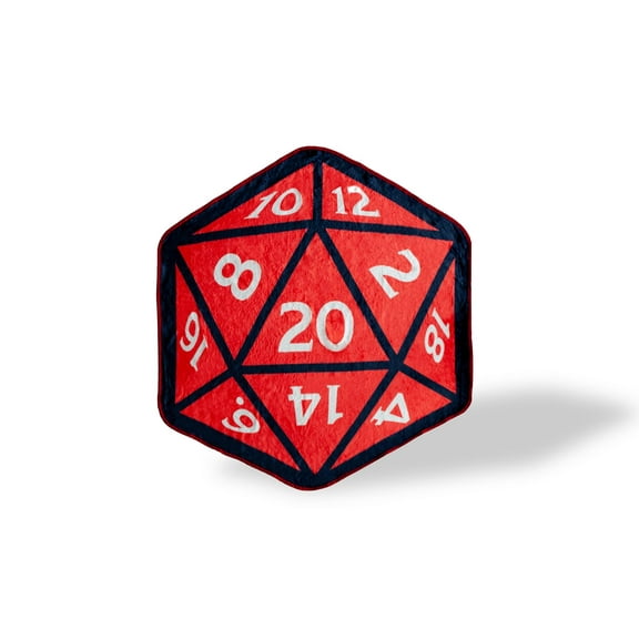 Dungeons And Dragons D20 Fleece Throw Blanket | 20-Sided Dice | 52 x 48 Inches