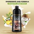 thumbnail image 3 of Hair Color Shampoo Brown Hair Dye Shampoo Fast Hair Dye Cream DIY Coloring Dying Care 500 ml, Coffee, 3 of 8