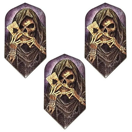 Designa Alchemy 3 Pack Grim Reaper Ace Card 100 Micron Extra Strong Slim Dart (Best Dart Flight Material)