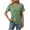 Green, variant on cocolona Womens Summer Knit Tops Button V Neck Short Sleeve Ribbed T-shirts Casual Loose Solid Color Tees Blouse