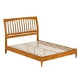 thumbnail image 2 of AFI Orleans Queen Solid Wood Low Profile Sleigh Platform Bed, Light Toffee, 2 of 13