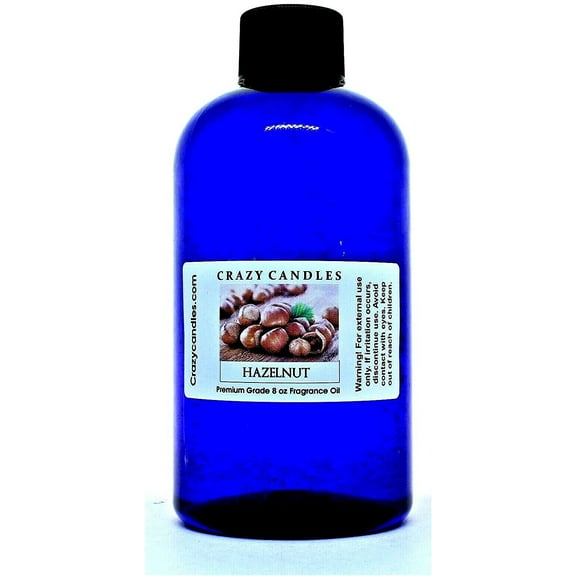 Crazy Candles 8oz Hazelnut 8 Fl Oz Bottle (237ml) Premium Grade Scented Fragrance Oil Made in USA