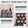 thumbnail image 6 of Pioneer Flower Floral Print Pattern Apron for Women and Men, Cotton Linen Waterproof with Pockets, Adjustable, 33x27 Inch for Kitchen, Gardening, BBQ, Salon, 6 of 6