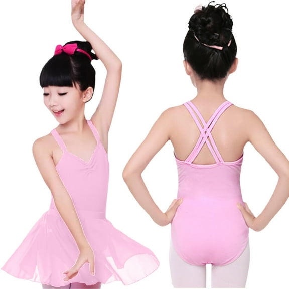 Bovxnpu Gymnastics Leotards for Girls, Toddler Girls Dance Outfits Camisole Style Dance Leotards Dress with Soft Fabric 15-16 Years