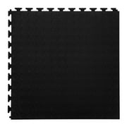 FlooringInc Nitro Flex Protective Garage Flooring Tiles, 20.5x20.5, 8 Tiles, 23.36 Sqft, Coin Pattern, Black