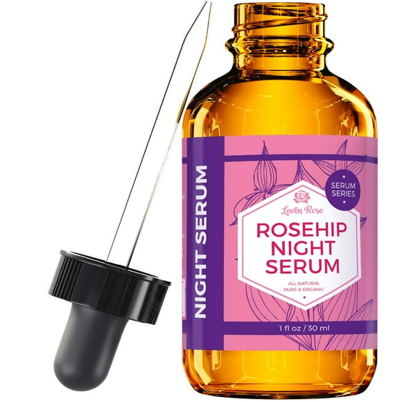 Sérum facial nocturno Leven, aceite de rosa mosqueta, 30 ml, para piel seca