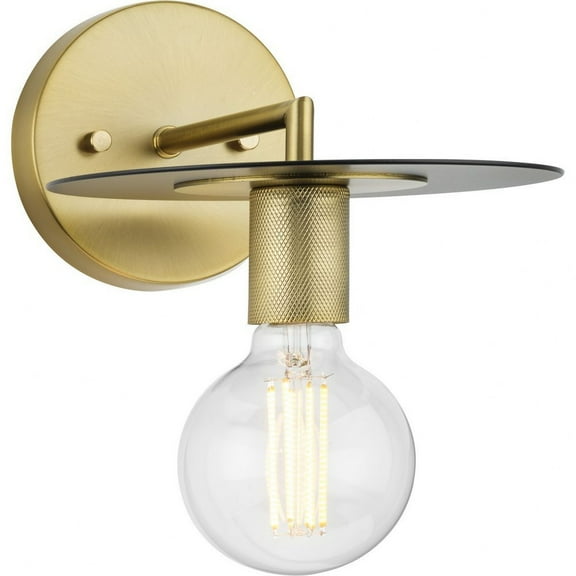 Progress Lighting Trimble 1-Light Wall Sconce, Brushed Bronze, Cone Shade