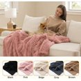 thumbnail image 3 of Pet Blankets Waterproof Fluffy Fleece Blanket Cat Dog Blankets Liquid Pee Proof Throw Blanket Reversible Furniture Protector Cover Washable for Couches Beds Sofa 57"x40" Pink, 3 of 8