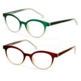 thumbnail image 4 of 2 Pairs Round Half Tone Optical Frame Reading Glasses - Unisex Readers ZT101 +1.75, 4 of 5