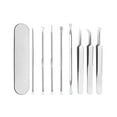 thumbnail image 1 of Herramienta para quitar espinillas, extractores de acné, removedor de imperfecciones, pinzas para pelo encarnado, Kit de eliminación de espinillas, removedor de espinillas 8 en 1, 1 of 5