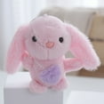 thumbnail image 2 of Pink Long-Eared Plush Bunny Keychain, Furry Rabbit Bag Charm, Compact Stuffed Doll Accessory, Cute Mini toy for Backpacks, Purses and Small Gift Givers, Adorable Bag Ornament with, 2 of 8