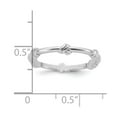 thumbnail image 2 of Diamond2Deal 925 Sterling Silver Rhodium-plated Knot Eternity Ring for Women Size 6, 2 of 8