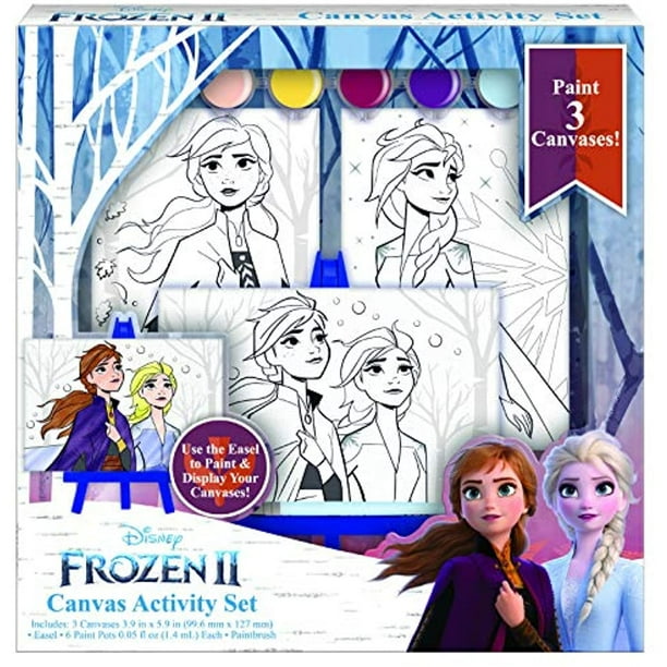 Disney Frozen 2 Paint Set For Kids Elsa Painting Set With 3 Canvases
