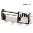 thumbnail image 2 of 4 in 1 Knife and Scissors Sharpener, Portable Knife Sharpening Tool with Ergonomic Handle and Non-slip EVA Base, Effective and Fast Sharpener for Repair, Professional Knife Sharpener for Kitchen, 2 of 5