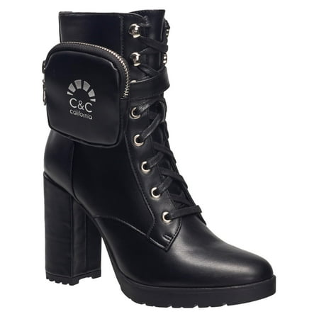 C & C California Womens ccnixon Vegan Leather Round Toe Ankle Boots