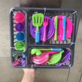thumbnail image 2 of QUTETN 28pcs Kitchen Appliances Tableware Toy w/ Cooking Shovel Plates Folks Childrens Pretend Play Interactive Learning Set, 2 of 9