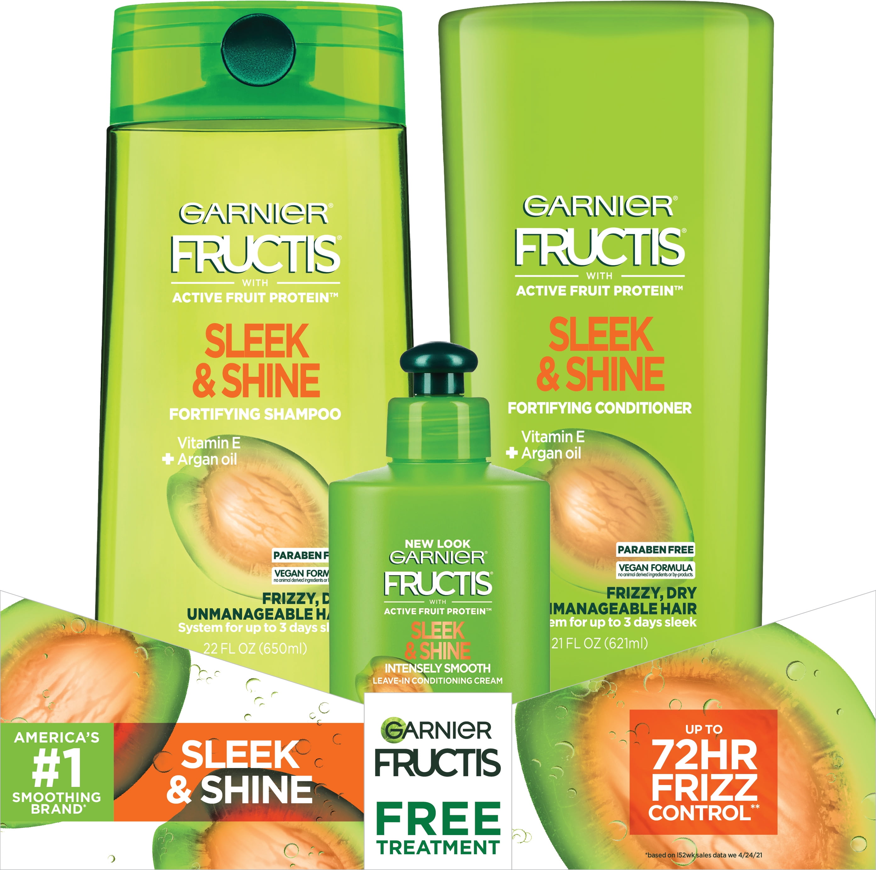 (12 Value) Garnier Fructis Sleek & Shine Holiday Gift Set, 3Piece