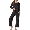 thumbnail image 2 of MINTREUS Pajamas for Women Set 2 Piece Lounge Set Long Sleeve Pjs Long Pants Sleepwear with Pockets, 2 of 8