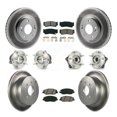 thumbnail image 1 of Transit Auto Front Rear Hub Bearings Assembly Coated Disc Brake Rotors and Semi-Metallic Pads Kit (10Pc) for Car 2007-2009 Hyundai Santa Fe FWD - Left Right Side (Driver Passenger) KBB-112069, 1 of 11