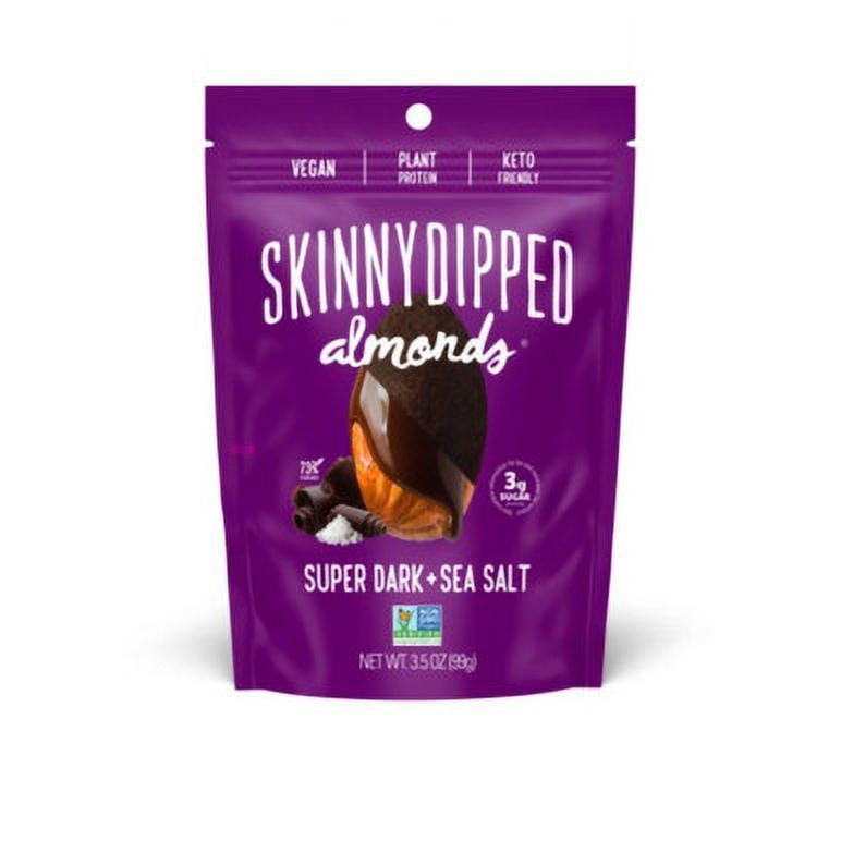 Skinny Dipped Almonds Super Dark Chocolate Plus Sea Salt Dipped Almonds, 3.5 Ounce -- 10 per case.