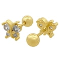 thumbnail image 2 of Broquel Mariposita con circonia Chapa de Oro 18K Horoz WH506, 2 of 5