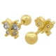 thumbnail image 2 of Broquel Mariposita con circonia Chapa de Oro 18K Horoz WH506, 2 of 5