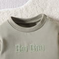 thumbnail image 5 of OSOLU Toddler Boys Long Sleeve Letter Embroider T Shirt Pullover Tops Clothes Baby Leisure Dailywear, 6-12 Months, 5 of 6