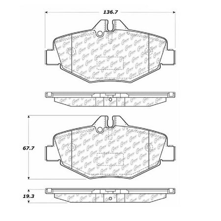 Mercedes Benz Disc Brake - Go-Parts OE Replacement for 2006-2009 Mercedes-Benz E350 Front Disc Brake Pad Set for Mercedes-Benz E350 (Base)