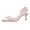 Pink, variant on XYD Womens Elegant Crystal Studs Mesh D'Orsay Pointy Closed Toe Mid Heel Pumps Slip On Bridal Party Shoes Size 7 Black