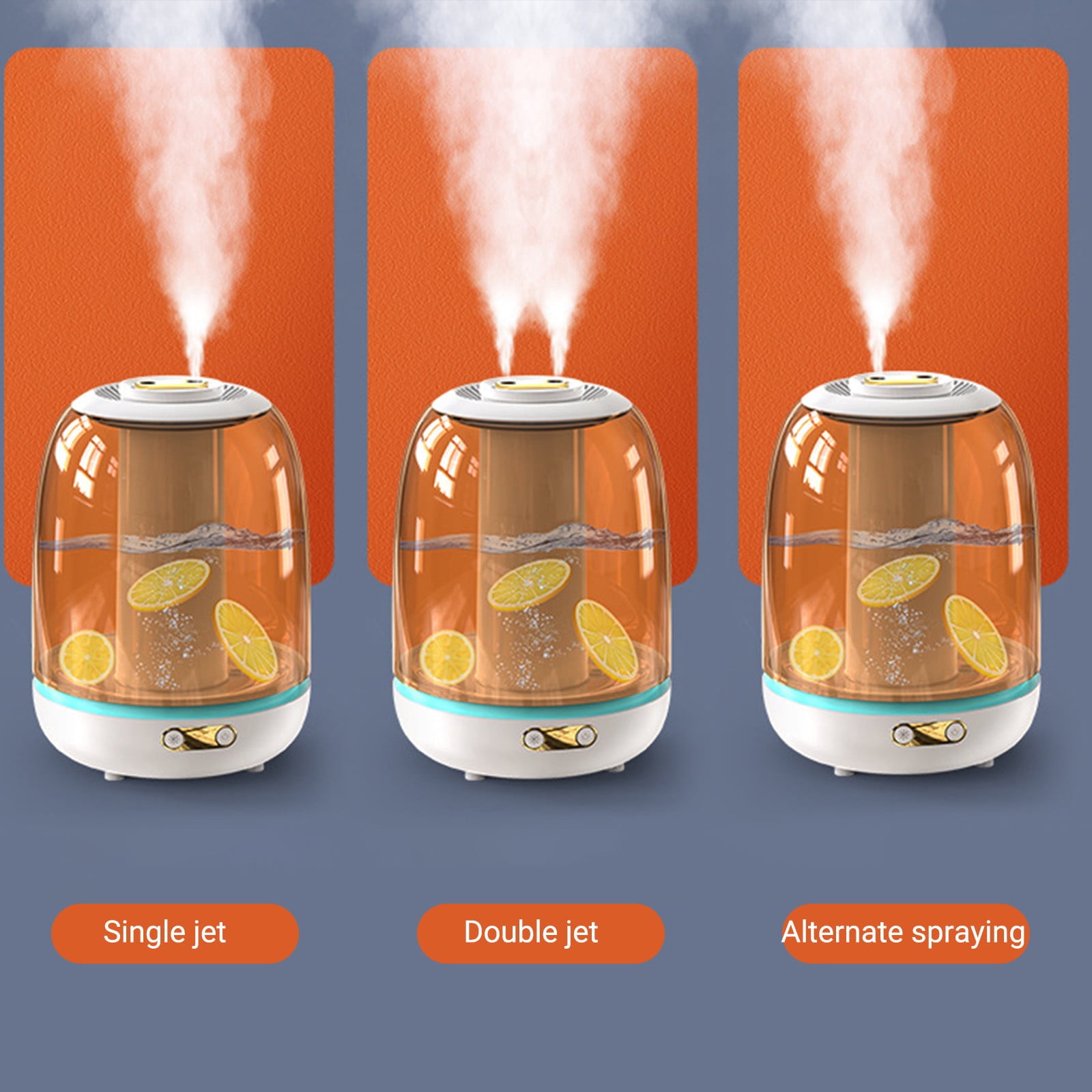 RAPOBRIX 3L 3-in-1 Cool Mist Humidifier with LED Night Light - Ultrasonic Whisper-Quiet 3 Mist Levels Auto-Off USB for Bedroom/Large Room