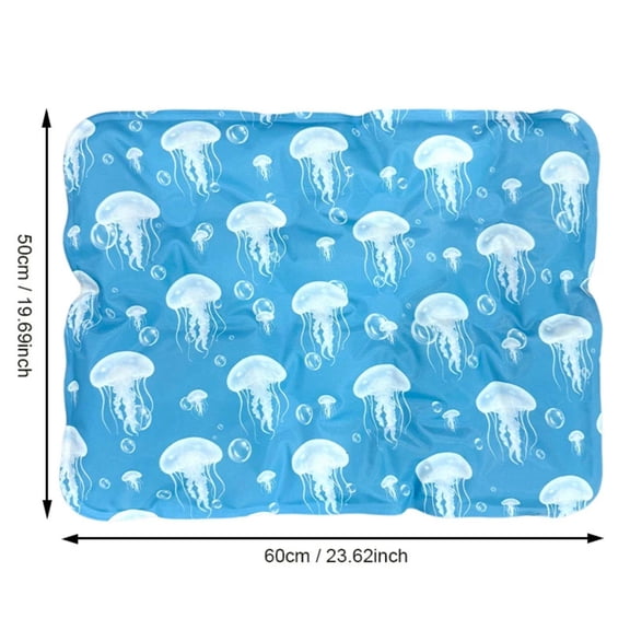 GFHFHITJ Cooling Blanket for Cats & Small Dogs, Thicker Pressure-Activated Non-Gel Cooling Mat, Waterproof Cover for Indoor Kittens & Crates, 15.7" x 19.7"