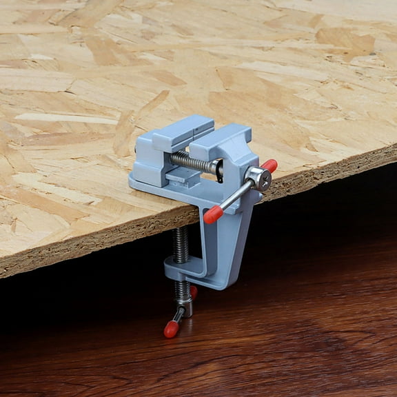 OUNONA Drill Press Vise Workbench Table Clamp for Woodworking, Metalworking, Light Grey Tool Accessory