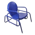 thumbnail image 3 of Northlight Outdoor Retro Metal Tulip Glider Patio Chair, Blue, 3 of 4