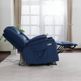 thumbnail image 4 of MCombo Large Power Lift Recliner Chair Sofa with Massage and Heat for Elderly People, Extended Footrest, Hand Remote Control, USB Ports, Fabric 7549 (Large, Navy Blue), 4 of 8