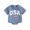 Blue, variant on 4th of July Baby Rompers Infant Girls Boys Fuzzy Letter Flag Embroidery Crew Neck Short Sleeve Bodysuits Summer Jumpsuits