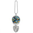 thumbnail image 1 of Orchid Bird Square Continuous Pattern Animal Silver Wing Car Pendant Decoration, 1 of 4
