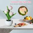 thumbnail image 3 of Lámpara LED simulación tulipán noche luz flores atmósfera escritorio luces (rosa) Likrtyny  Para estrenar, 3 of 8
