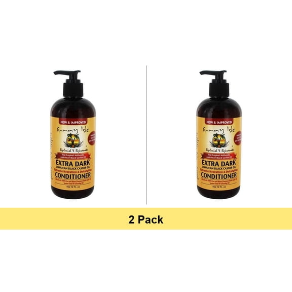 Sunny Isle Extra Dark Jamaican Black Castor Oil Detangling Conditioner, 12 Oz - 2 Pack