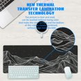 thumbnail image 6 of Desk Mat, Black Mountains Topographic Contour Extended Gaming Mouse Pad Large, 31.5"x11.8" Big Mouse Pad with Non-Slip Base and Stitched Edge, Long Computer Keyboard Mouse Mat for Home Office Work, 6 of 6