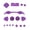 Transparent Purple[cite: 1], variant on BIMZUC Full Buttons Mod Kits Trigger Module Set for XBOX Series X & S Controller Transparent Purple Replacement Gaming Console Parts Accessories 4.33 inches / 11 cm[cite: 1]