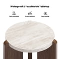 thumbnail image 6 of VENTOPYR Modern Round Side Table,Faux Marble Top End Table, 6 of 7
